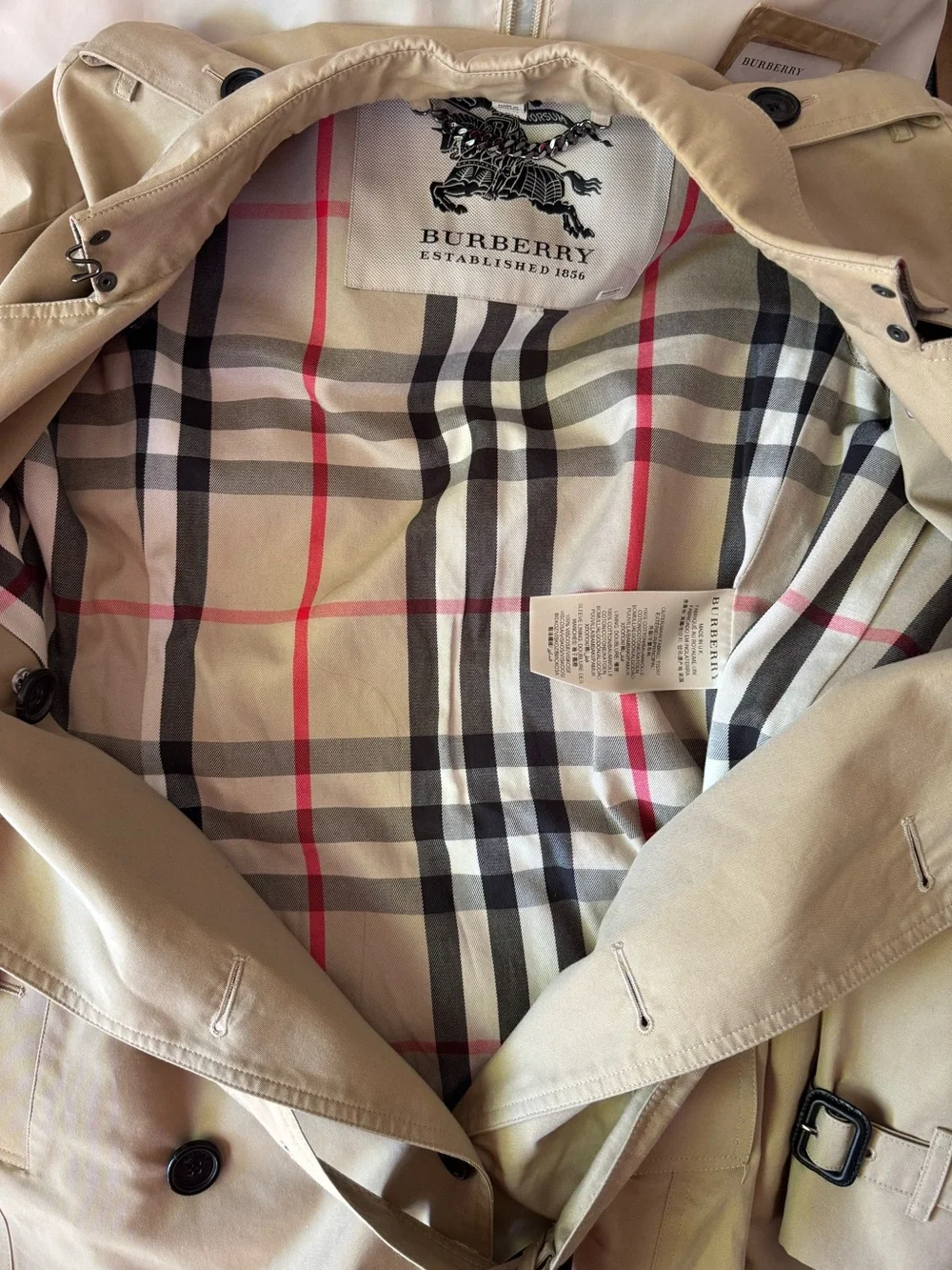 Burberry Mid-Length Cotton Gabardine Trench Coat - Picture 10 of 13